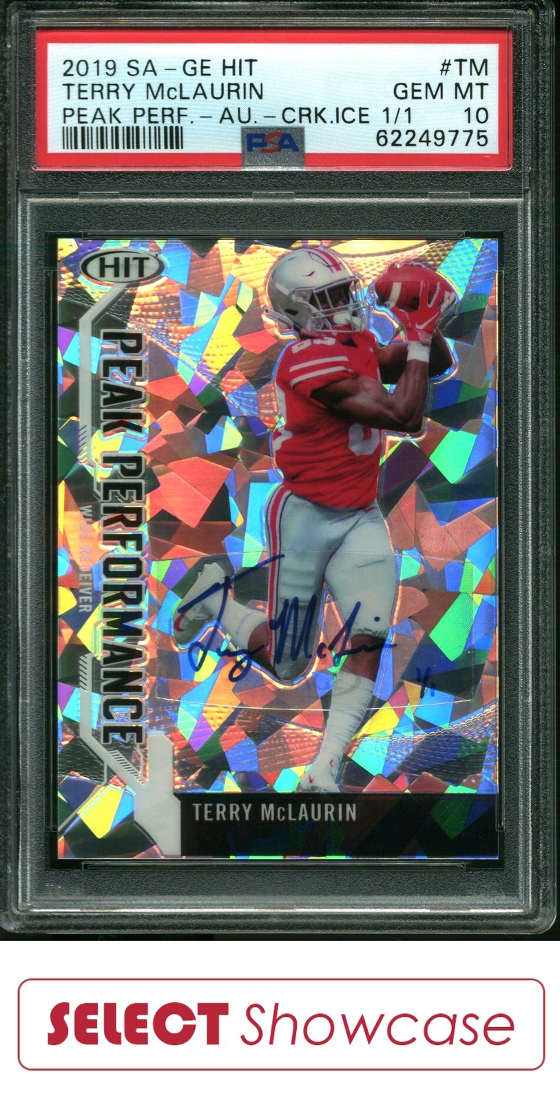 Terry McLaurin SA-GE Hit Peak Performance #TM Autograph-Cracked Ice 1/1
