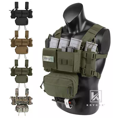 KRYDEX MK3 Micro Fight Chassis Chest Rig Modular Tactical Carrier with Mag Pouch