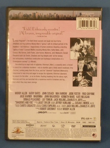 Shadows and Fog with Woody Allen & Jodie Foster *DVD* - Picture 2 of 2