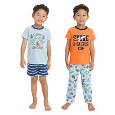 Lands' End Kids 4-Piece Pajama Set Tops Shorts Pants 2T-6