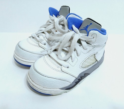 Nike Air Jordan 7C Retro Stealth White Grey Blue 440890-140 Toddler 1Y Shoes