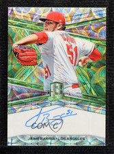 2019 Chronicles Spectra Signatures Neon Green Prizm 9/15 Jaime Barria Auto 0c2