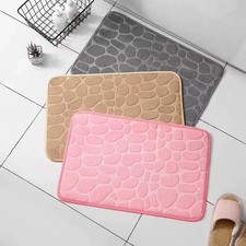 1 PC Embossed Pebble Bath Mat Non Slip Bathroom Rug Soft Floor Mat Living Room