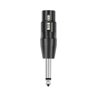 3Pin Female to 6.35mm Mono Plug Converters Connectors for Sound Systems
