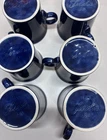 Set of 6 Fiestawear Tea Cup Coffee Mugs Ring Handle Homer Laughlin HLC USA Lot