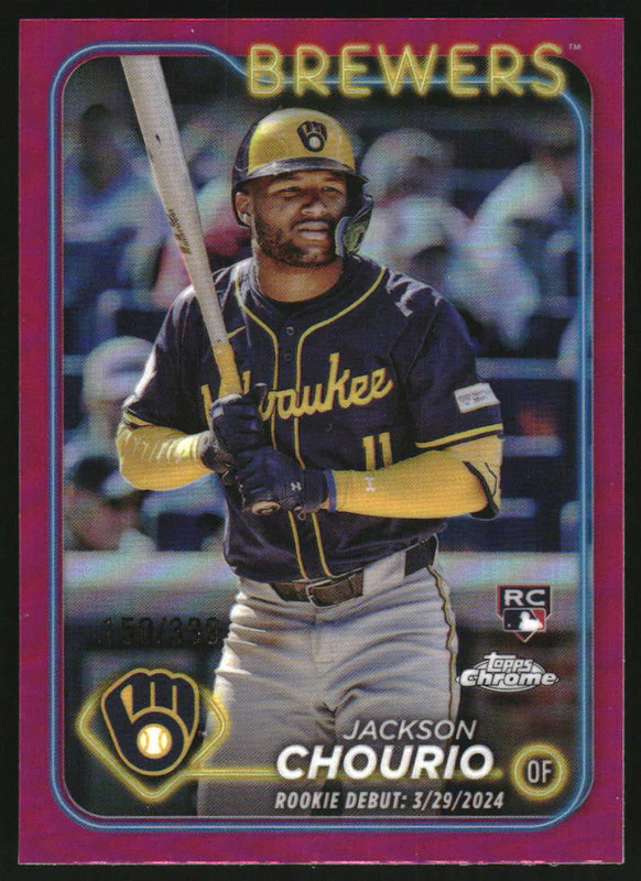 2024 Topps Chrome Update Magenta Refractor #USC30 Jackson Chourio RC /399