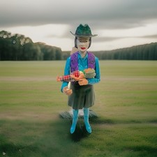 Marx Johnny West Series, Vintage, Grandma Jane West Baby Sitting Her Grandson 