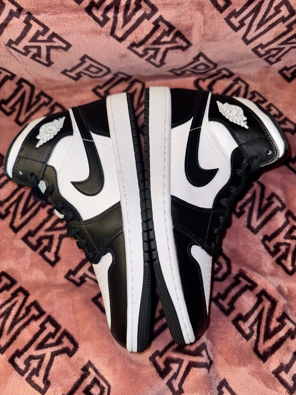 Nike Air Jordan 1 Mid Panda Black White Women's Sizes 9.5 Men’s Size 8 New thumbnail 3