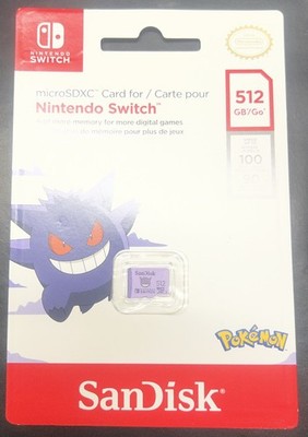 SanDisk 512GB microSDXC Nintendo Switch Pokemon Memory Card Brand