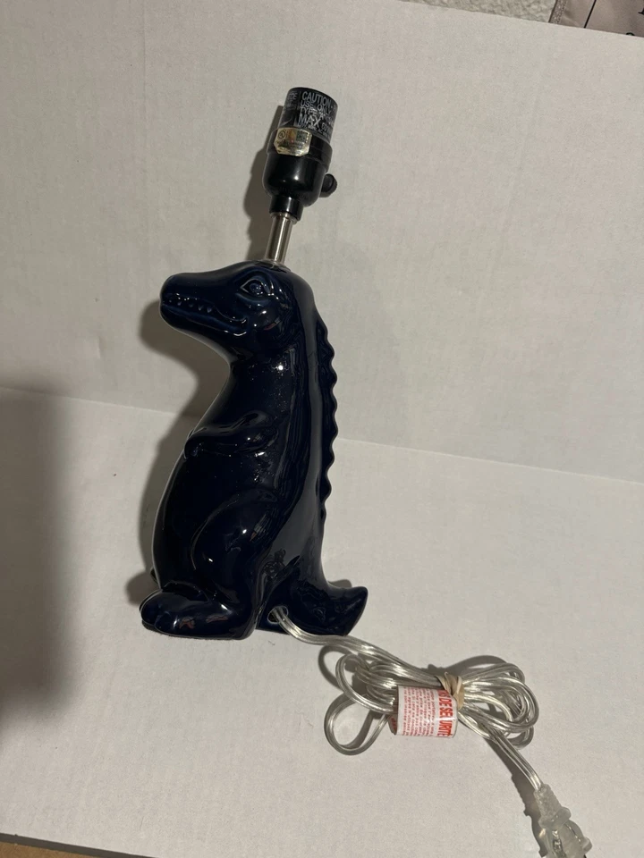 Lámpara de luz nocturna azul T-Rex, luz de mesa auxiliar, habitación de niño, probada, sin pantalla #A111 Foto 3 de 4