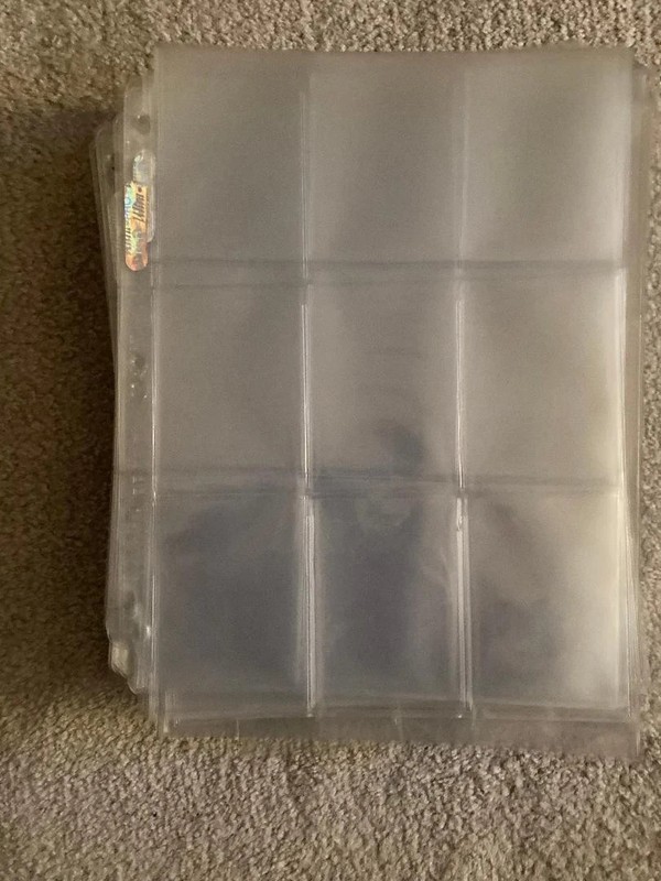 50 Card Protectors Album Binder Plastic Sheets Sleeves 9 Pocket Pages