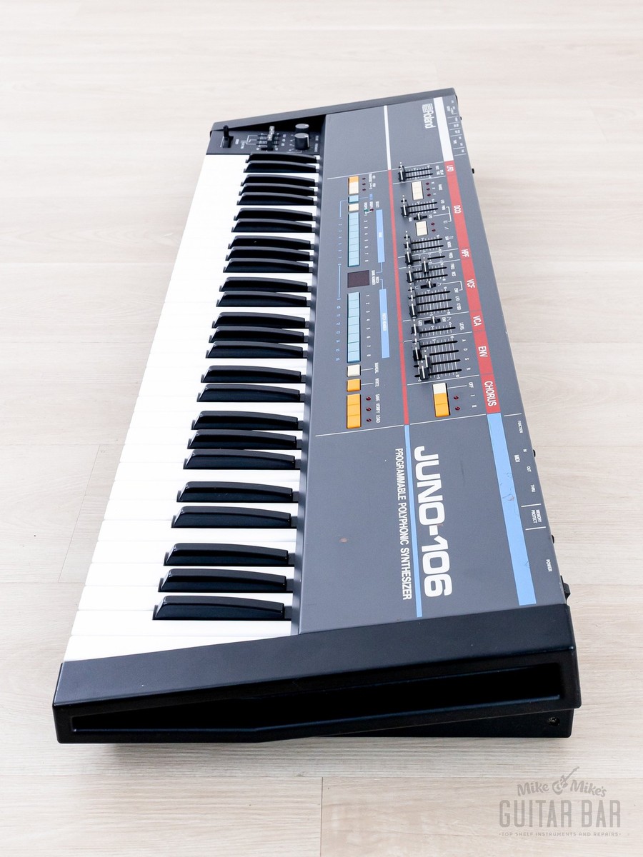 1984 Roland Juno-106 Vintage Analog Synthesizer, Serviced 120v w