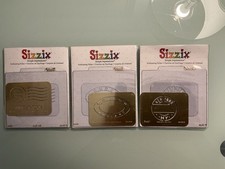 Sizzix SImple Impressions Embossing Folders  Postmark  Bundle of 3 New Folders