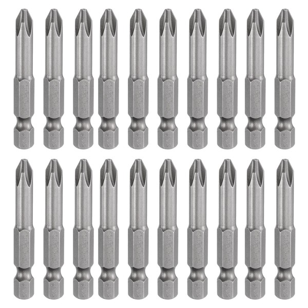 "20 StüCk Magnetische Kreuzschlitz-Schraubenbits PH2 1/4\" FüR Sechskant 50Mm"-image