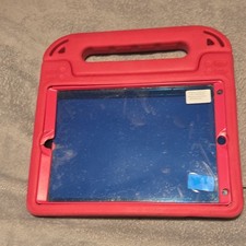 Red Silicone Stand Case with Handle for Tablet, Integrated Stand