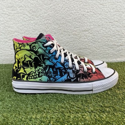 Converse CONS Chuck Taylor Pro Hi Tops M 10.5 W 12.5 Skull Tie Dye 171226C Skate