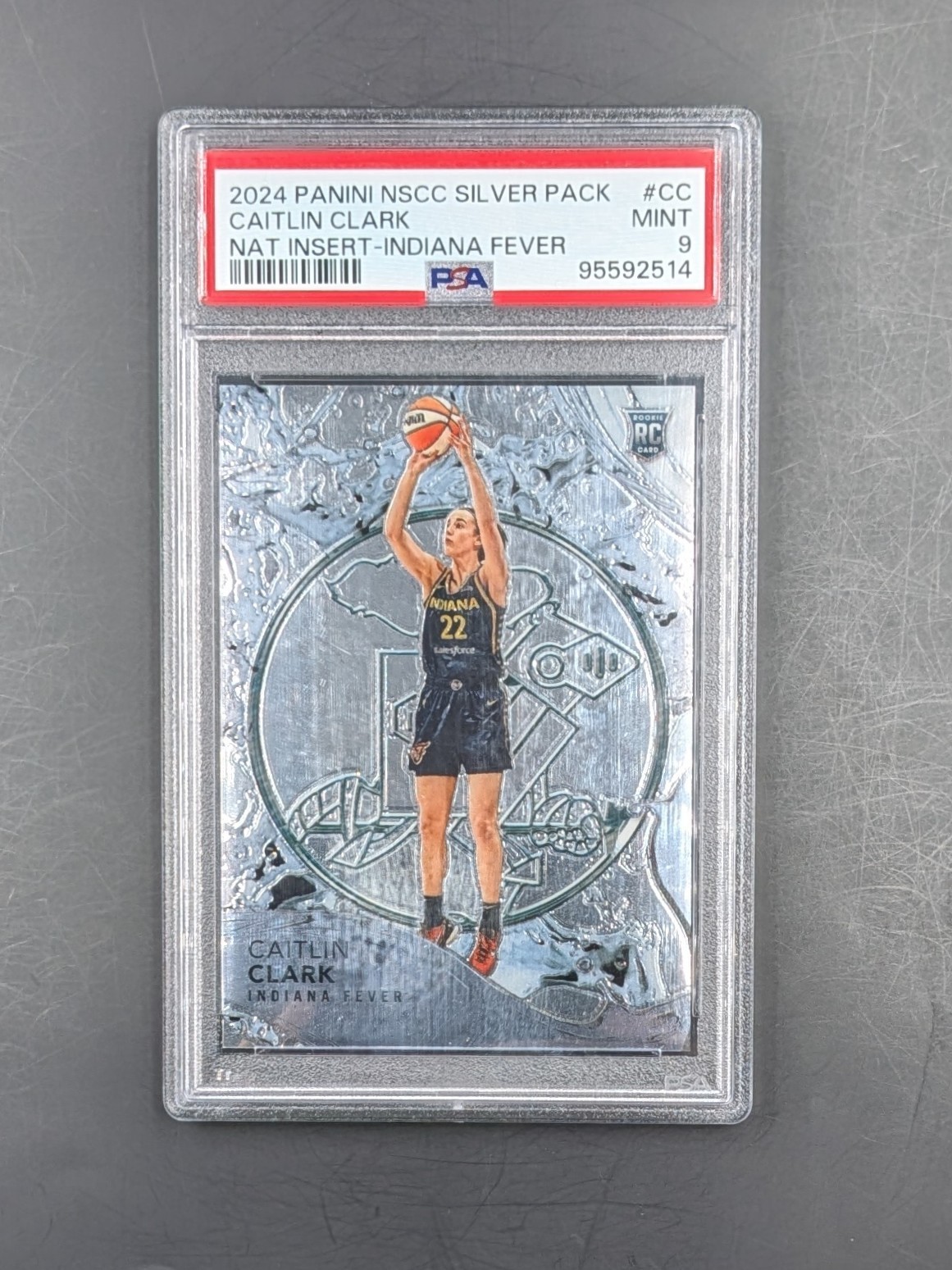2024 Panini NSCC Silver Pack #CC Caitlin Clark National Insert /99 PSA 9 RC 