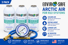 Envirosafe Arctic Air For R22 Ac Refrigerant Support 3 Cans And Gauge