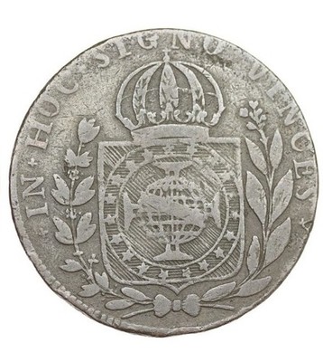 INTERESTING 1823 80 Reis Brazilian Portugal Colonial Old Coin Copper Pirate Era