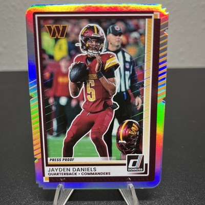 2025 Donruss Jayden Daniels RC Press Proof Silver Die-Cut /99 #28 Commanders