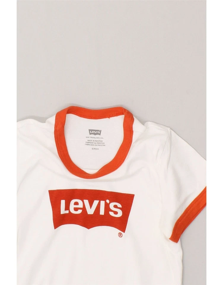 LEVI'S Girls Graphic T-Shirt Top 11-12 Years Small White BO04 - Image 3 of 3