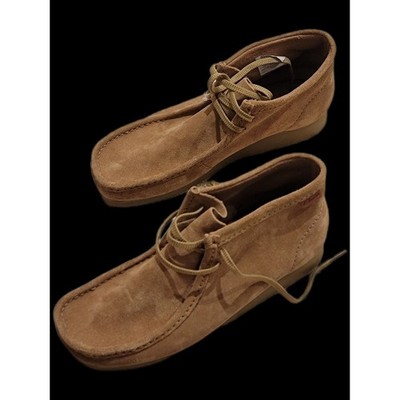 Clarks Wallaston Boot Men 11.5 Suede Wallabee Style Desert Moc Casual Shoes NWOB