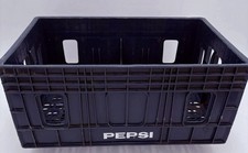 Vintage Blue Plastic Pepsi Cola Crate Rare Style 19 x 13 x 8.5 inches