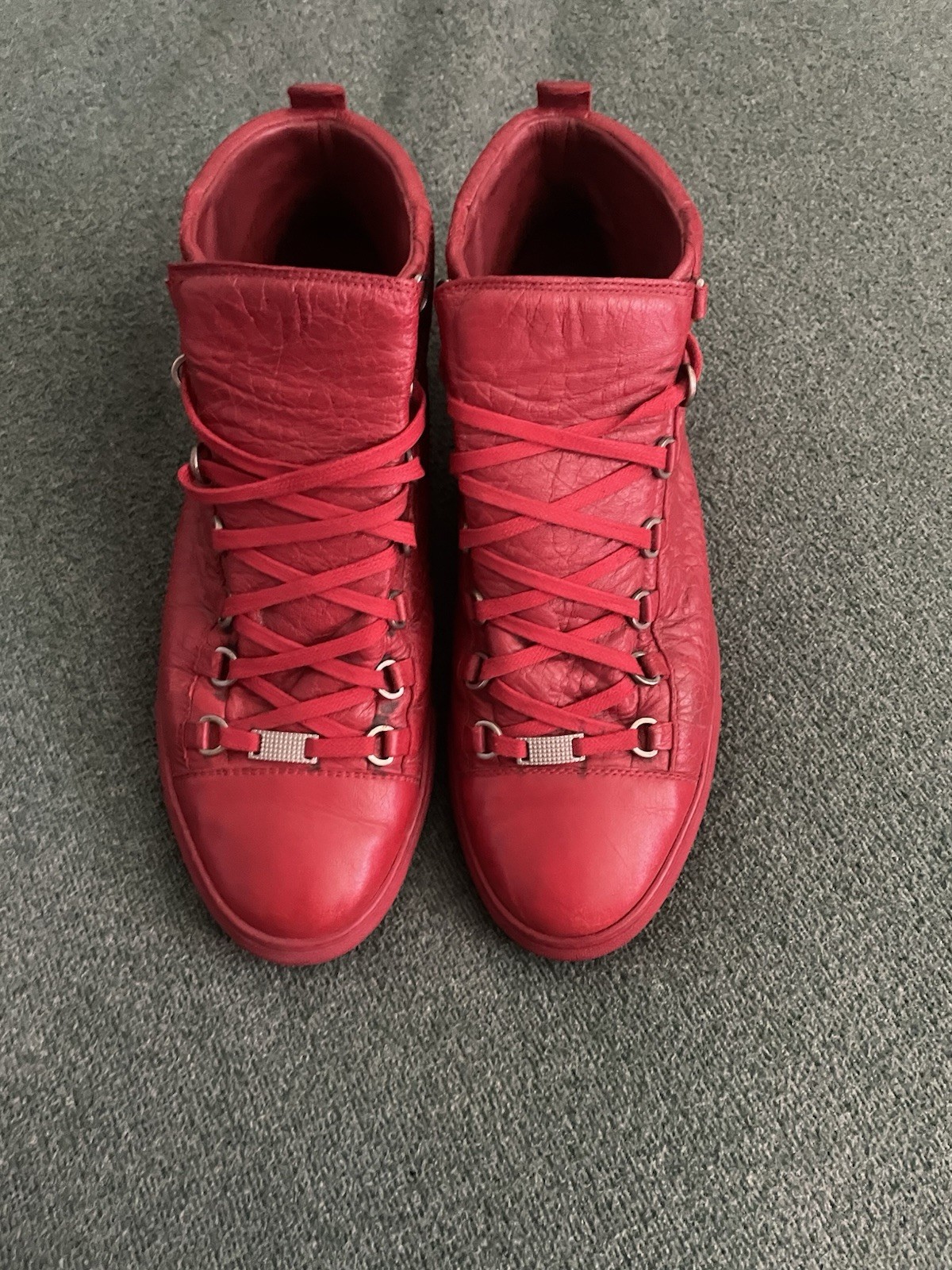 Balenciaga Arena High Top Sneakers – Red – Size EU/UK 44 US 10.5 No box thumbnail 2