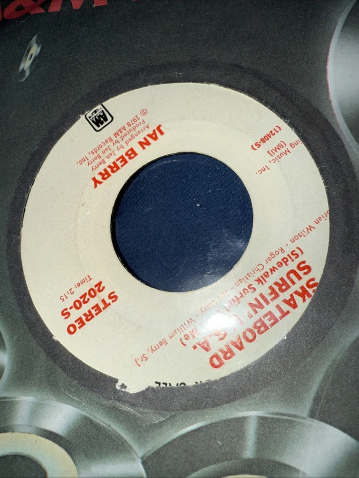 mint Jan Berry (Jan & Dean) Skateboard Surfin' USA (Stereo/ Mono) USA PROMO 45 Foto 2 de 4