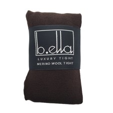 Merino Wool Tight Espresso Brown MEDIUM B.ella Jenny Italy Cozy Warm NWT Hosiery