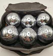 Set Of 6 Bocce Mettalic Bowling Bolls Ball Set Outdoor Garden Game Lawn G134