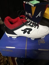 Ladies ringor cleats. Size 7.5 Black/red/white 