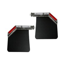 Pair Chrome Steel Angled Spring Loaded Mud Flap Hanger Bracket with 24''x30''...