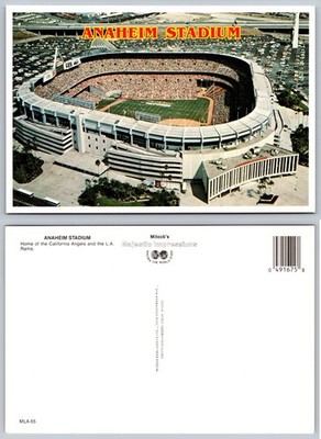 Anaheim Stadium Postcard California Angels LA Rams MLB NFL Sports Venue Vintage