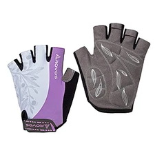 Cycling Gloves for Men & Women - 5MM Anti-Slip Shock Medium Deep Purple