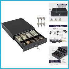 Removable Coin Compartment 13" Cash Register Drawer For Seamless Transactions