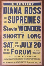 DIANA ROSS & THE SUPREMES 1968 LA Forum Cardboard CONCERT POSTER Motown WONDER