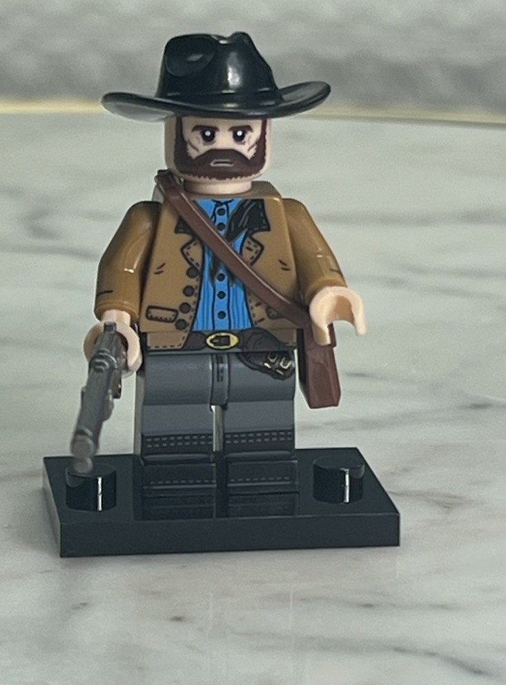 Set Di 2 Figure Cowboy Con Cavalli &ndash; Minifigure Stile Red Dead Redemption Per Lego
