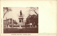 PMC Woburn,MA Soldiers' Monument Middlesex County Whitcher Woburn Vintage PC