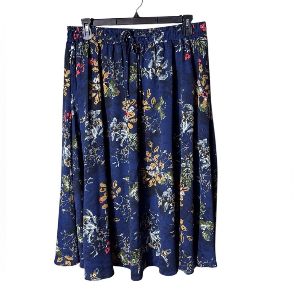 Vintage Midi Skirt Size XXL Dark Floral Fairy Grunge Goth Romantic Whimsigoth-image