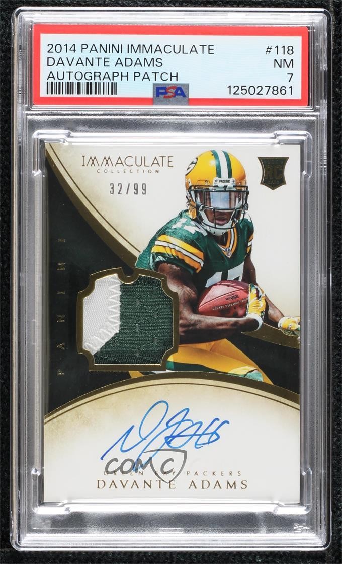 Davante Adams Panini Immaculate #118 Autograph Patch