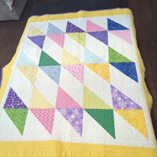 Handmade Newborn Baby Quilt Gender Neutral 35 x 40
