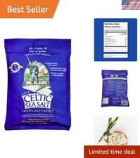 Light Grey Sea Salt 5lb Resealable Bag - Additive-Free, Gluten-Free  Nutritious