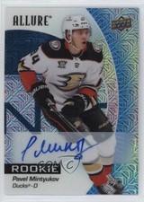 2023-24 Upper Deck Allure Rookies Blue Line 19/35 Pavel Mintyukov #126 Auto 02qc