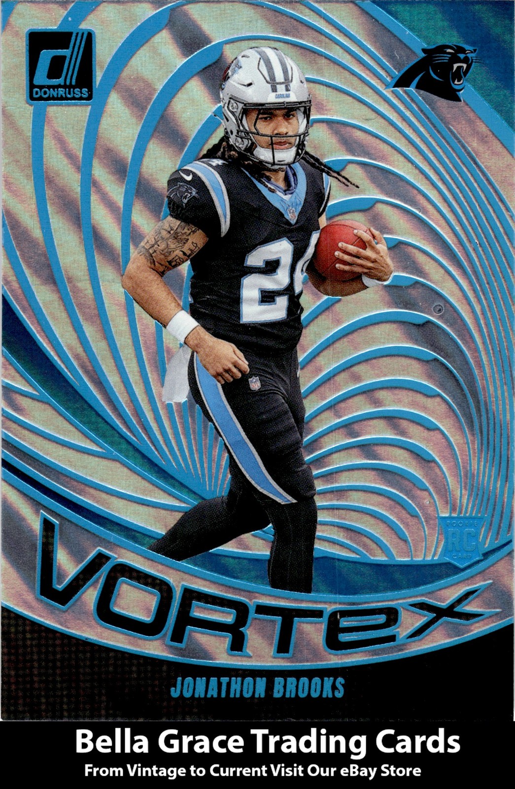 2024 Donruss Jonathon Brooks #VOR-JBS Carolina Panthers Vortex Lava /10