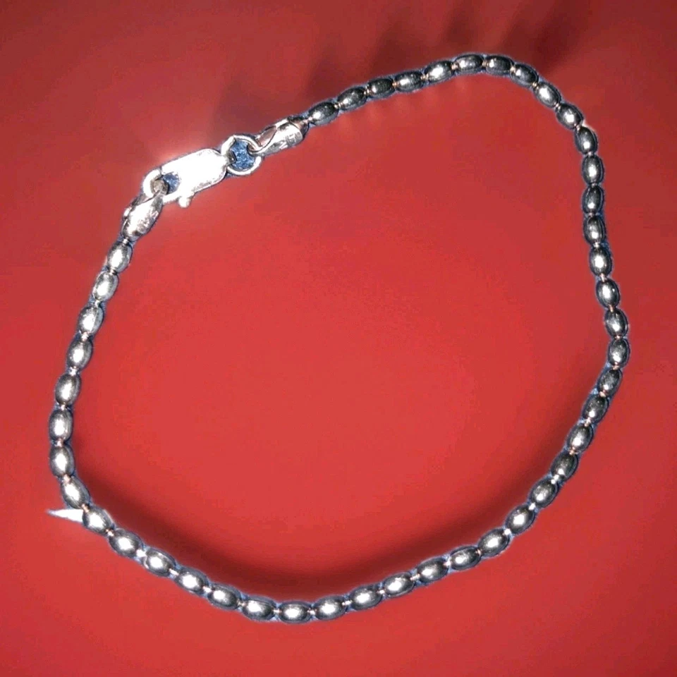 Pulsera de cuentas de plata 925 de 7,5" Foto 4 de 4