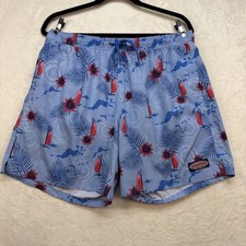 Vineyard Vines Swim Trunks Mens Large Blue Nautical Sailboat Lined Shorts