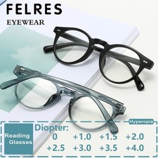 TR90 Oval Blue Light Blocking Reading Glasses For Men Women Presbyopic Glasses