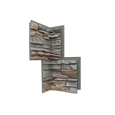 Stacked Stone Keystone 12 in. x 24 in. Faux Stone Siding Inside Corner Panel