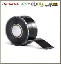 1 Inch x 10 FT Black Self-Fusing Silicone, Thickness 0.5mm Hose Repair Tape, ...